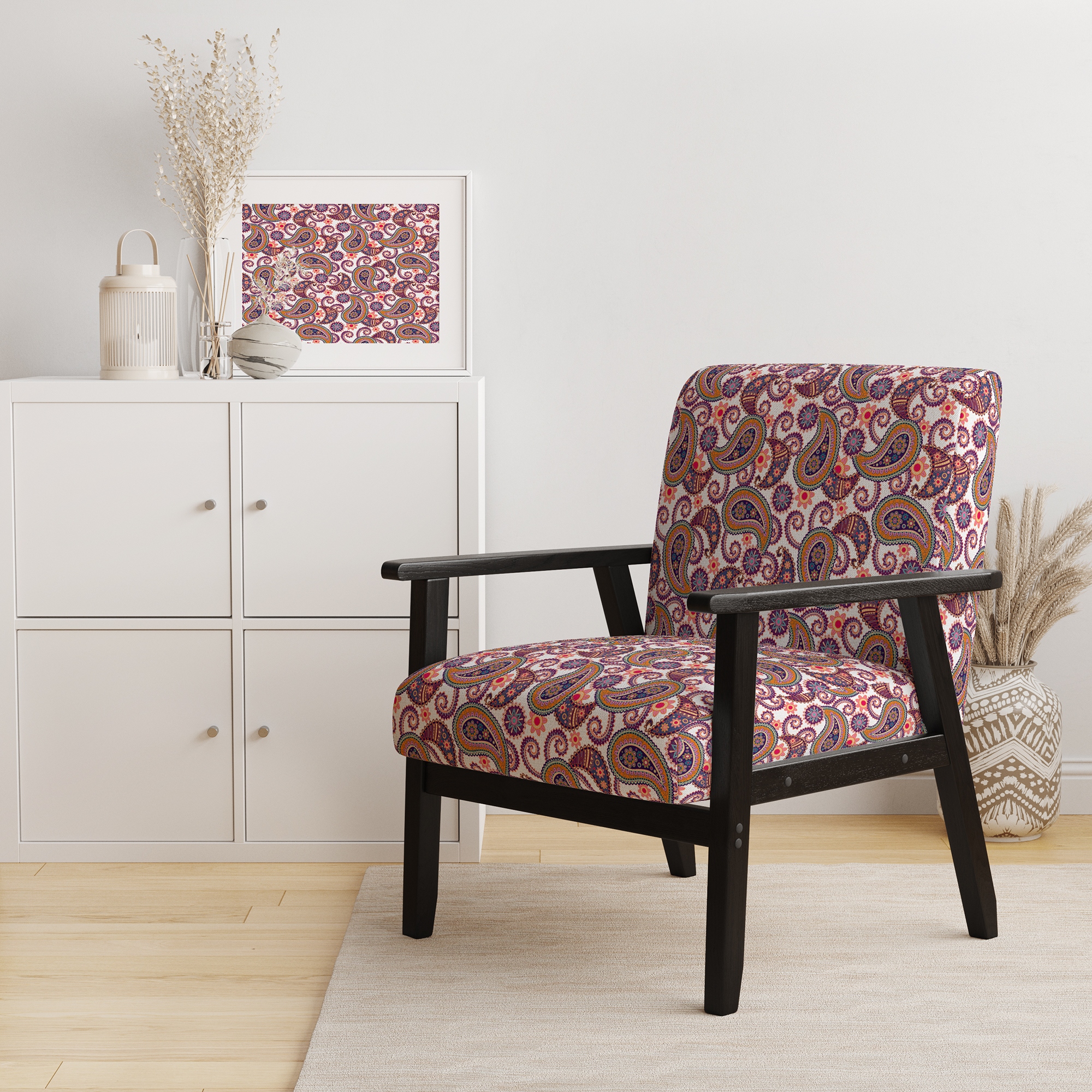 Peach accent chair top