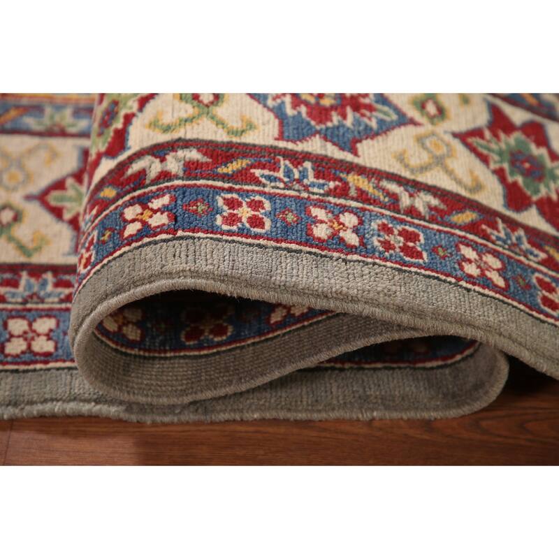 Kazak Area Rug Hand-Knotted Wool Carpet - 6'9" x 9'8"
