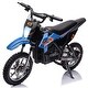 preview thumbnail 8 of 11, 36V Kids Electric Motorcycle, Leather seat, 350W Brushed Motor Blue