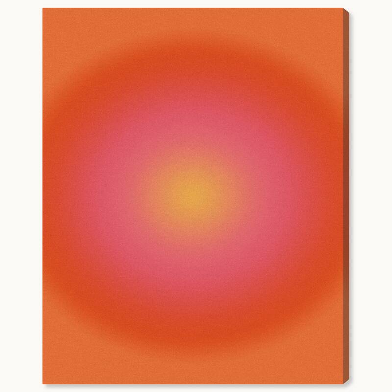Wynwood Studio Canvas Abstract Citric Eclipse Orange Modern & Contemporary Wall Art Canvas Print