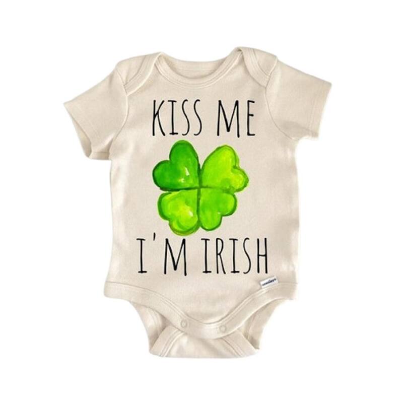 Irish Ireland St. Patricks Day - Baby Boy Girl Clothes Infant Bodysuit Funny Cute - White - 6-9M