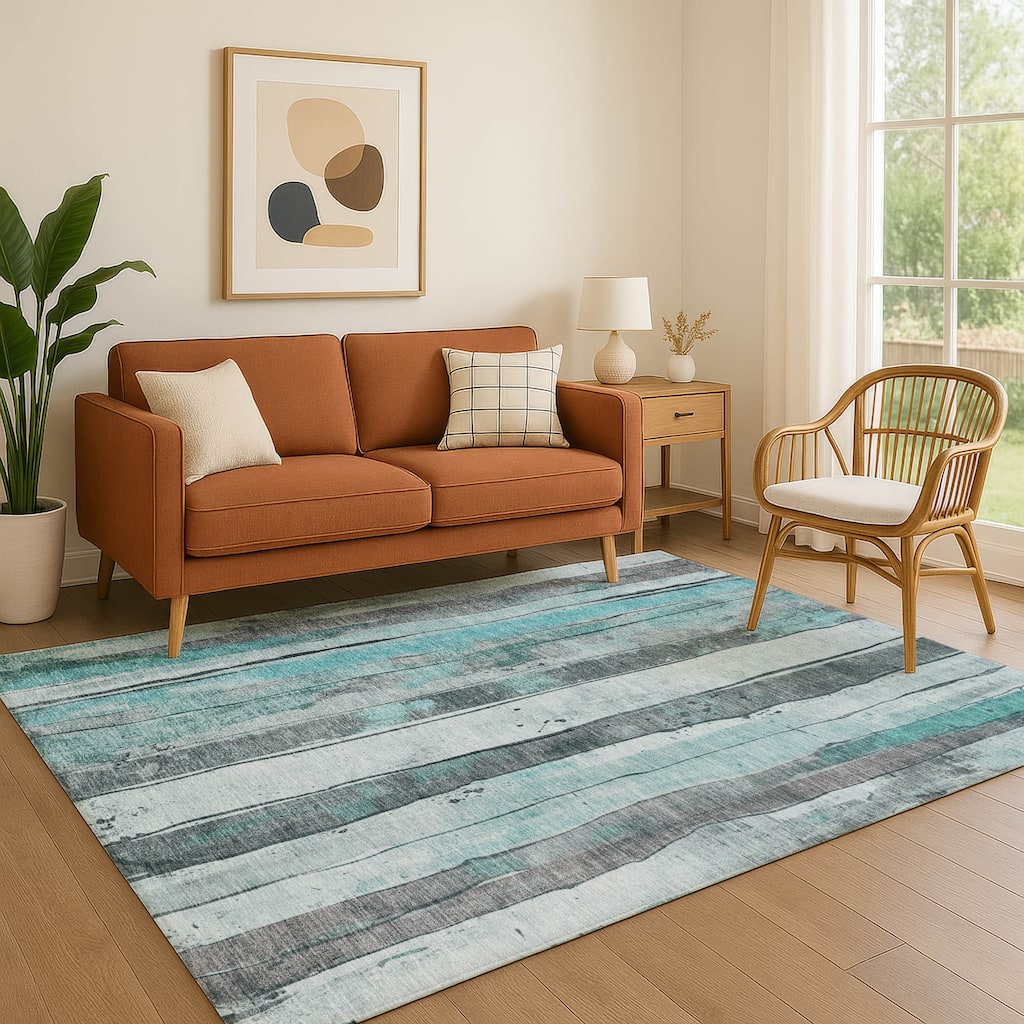 Premium Washable Super Soft Modern Stripe Mayfield Rug
