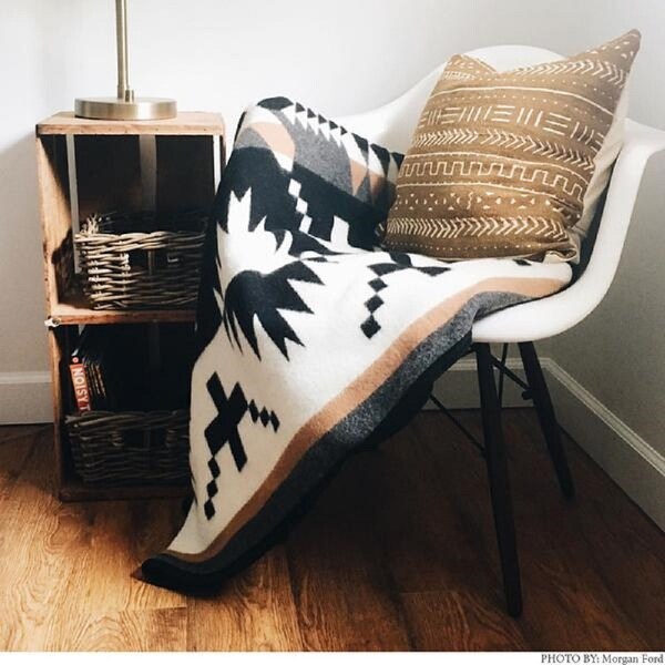 Pendleton Spider Rock Boho Wool/Cotton Throw Blanket - Bed Bath