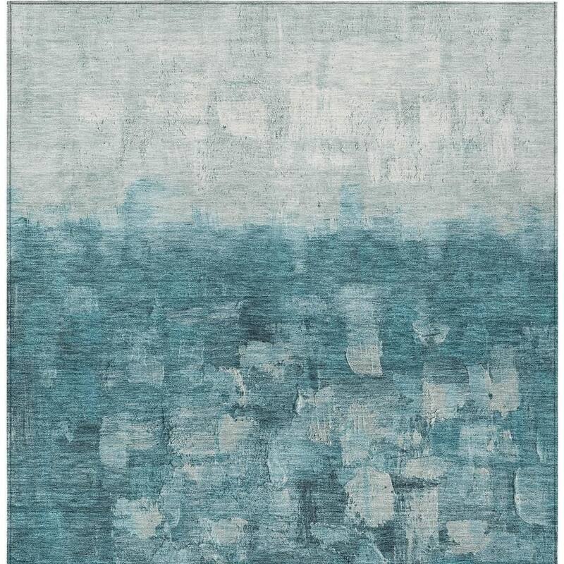 HomeRoots Abstract Transitional Rectangle Outdoor Rug