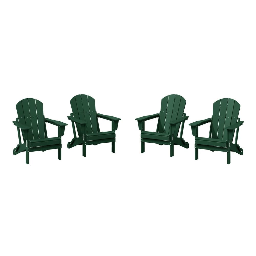 Laguna Weather Resistant Outdoor Patio Folding Adirondack Chairs (Set of 4)