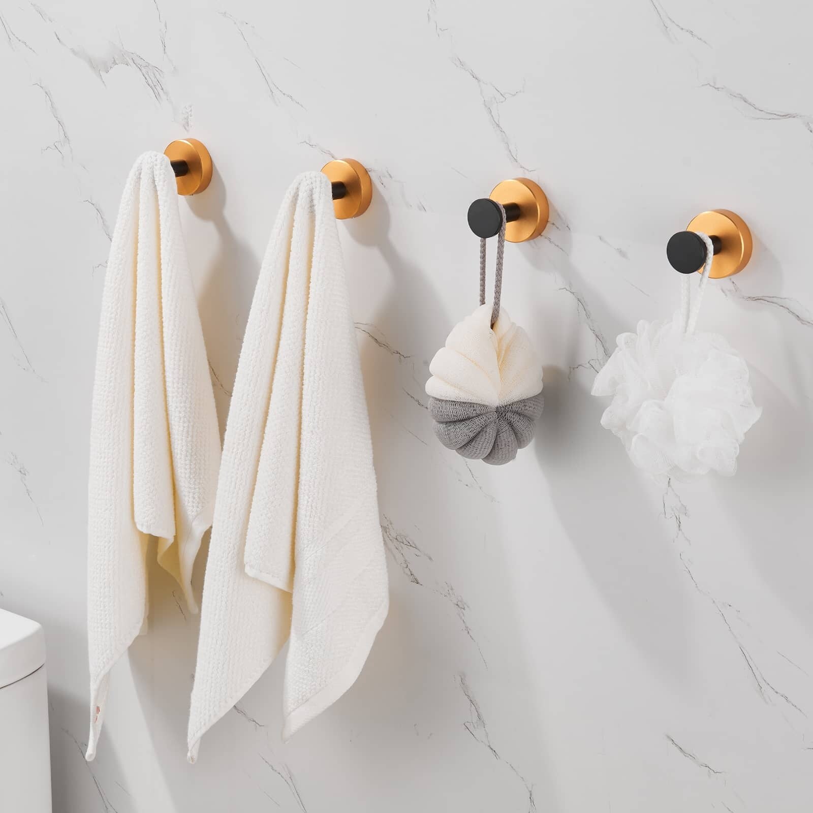 Wall Mounted Towel Hooks 4 Pack Bathroom Robe Hook for Cabinet Closet Door Heavy Duty Wall Hooks for Kitchen Hotel Washroom On Sale Bed Bath Beyond 36248200
