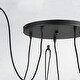 preview thumbnail 4 of 2, Early Electric 5-light 13.75" Wide Steel Pendant - black / antique brass