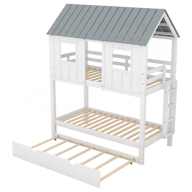 Charming Twin Size Bunk Bed with Special Design for Fun and Comfort