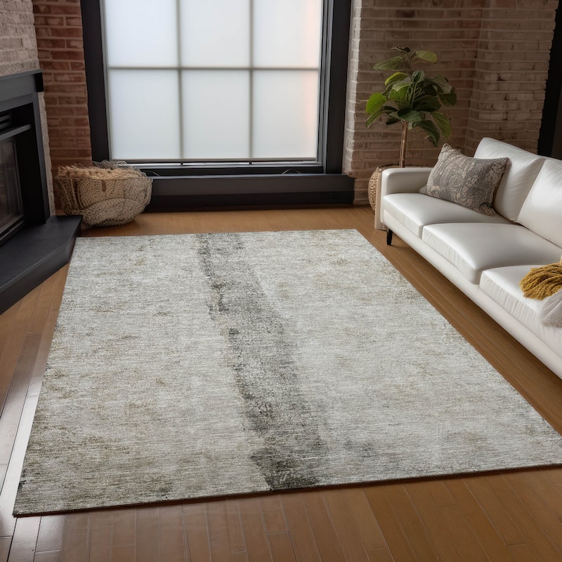 Machine Washable Indoor/ Outdoor Chantille Modern Contemporary Rug