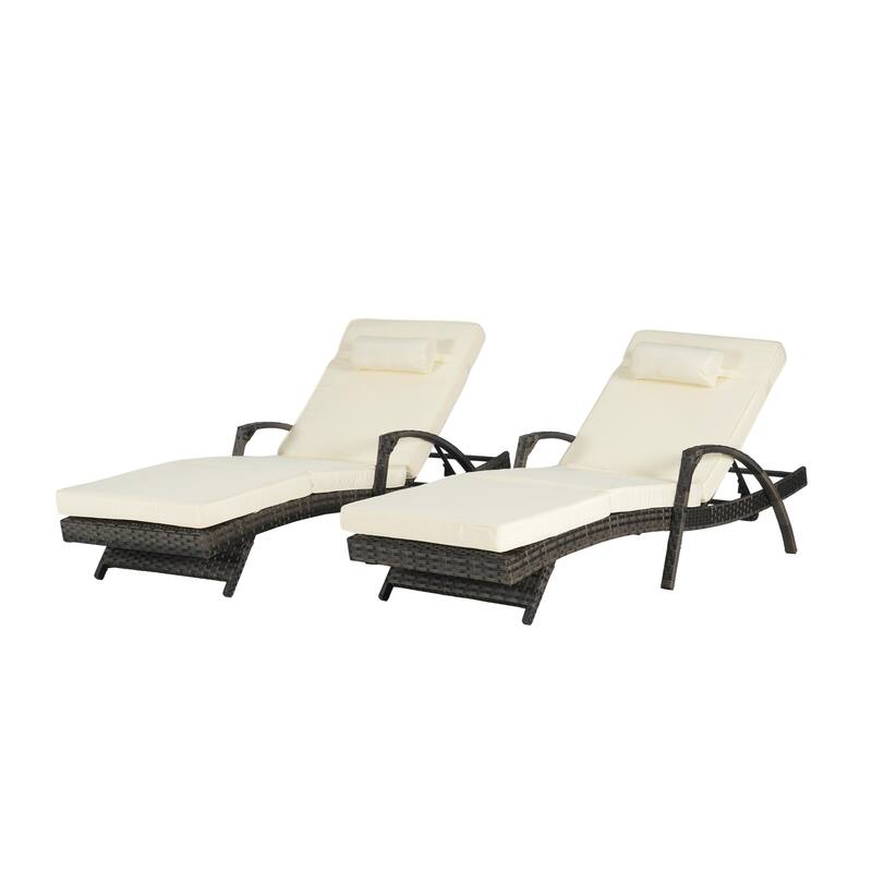GDFStudio - Eliana Outdoor Recliner Set for Lounging, Sunbathing & Garden Relaxation