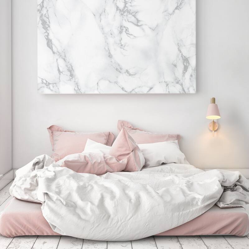 Novogratz x Globe Cleo 1-Light Blush Pink Wall Sconce - one size