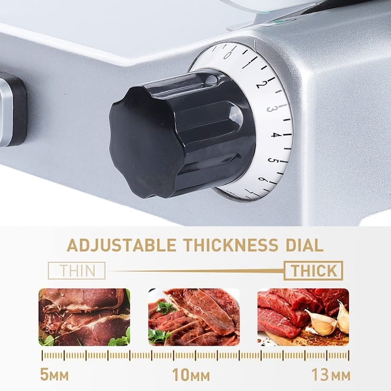 Meat Slicer Machine10 inch Commercial Meat Slicer 240W Semi-Auto Foody Slicer - 10 inch Slicer