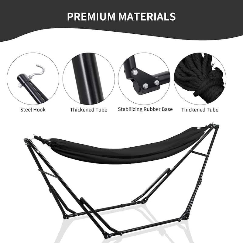 2 in 1 Hammocks Portable Convertible Hammock Swing Chair with Steel Stand