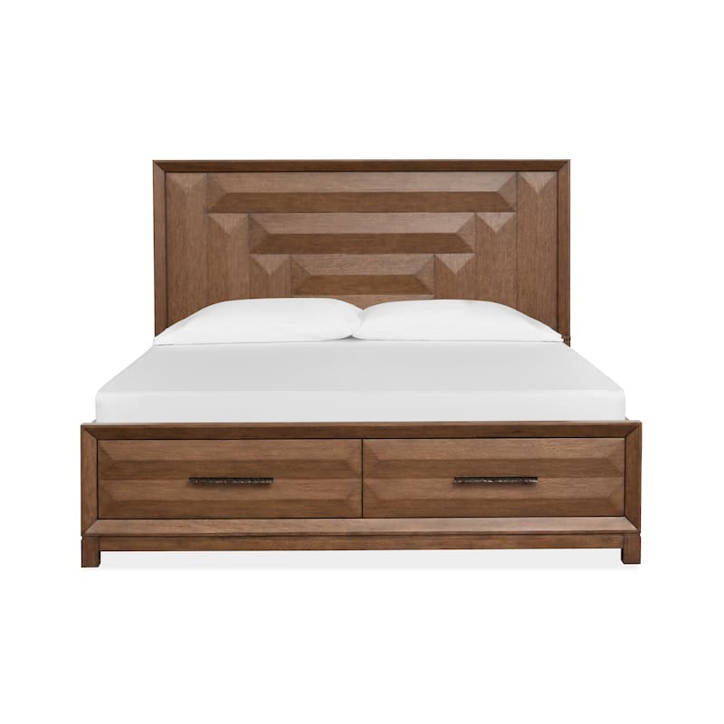 Magnussen Home Callisto Bourbon Brown Panel Storage Bed