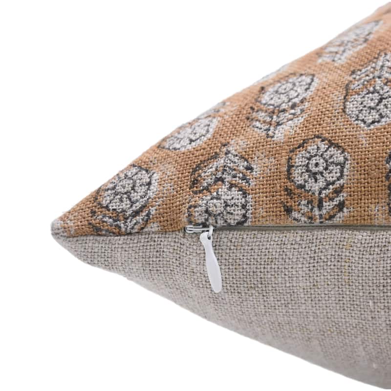 Fabdivine Linen Bohemian Block print pillow Cover
