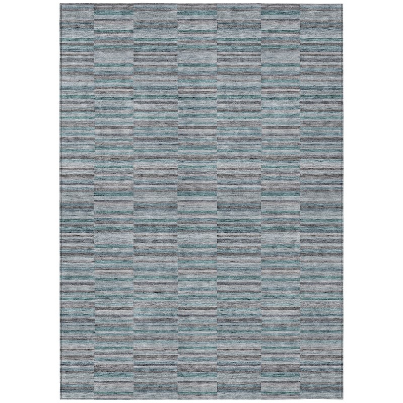 Machine Washable Indoor/ Outdoor Chantille Contemporary Geo Rug
