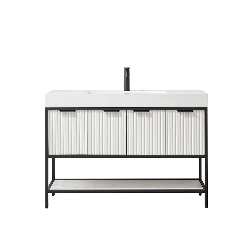 Marcilla 48 in. Single Sink Bath Vanity with Stone Sink Top