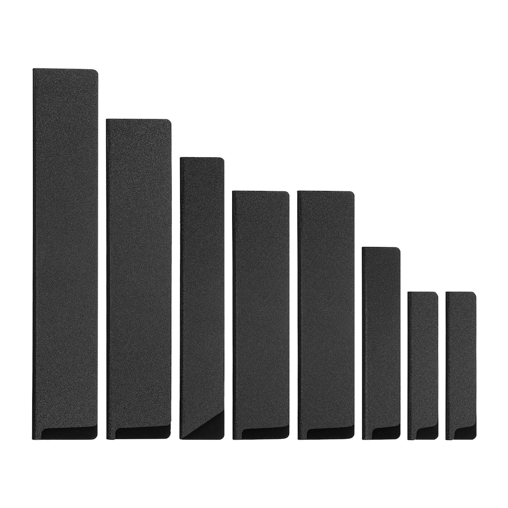 8Pcs Set Knife Edge Guards ABS Knife Cover Sleeves Knife Blade Protector - Black