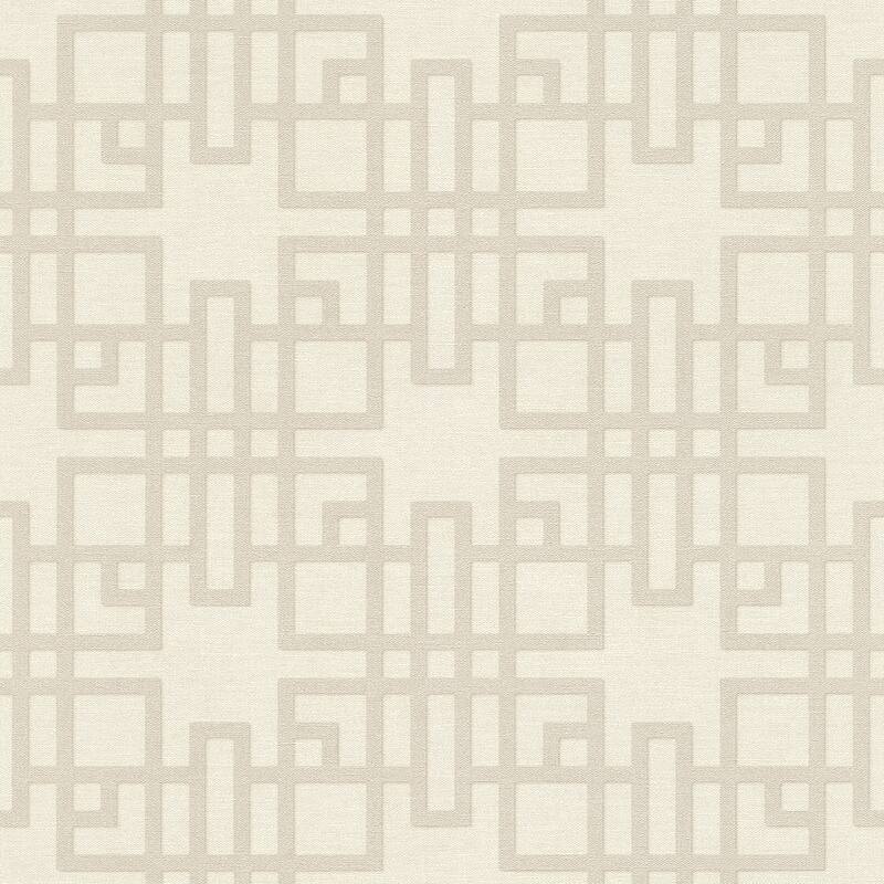 Advantage Mana White Trellis Wallpaper - 20.9in x 396in x 0.025in - 20.9in x 396in x 0.025in