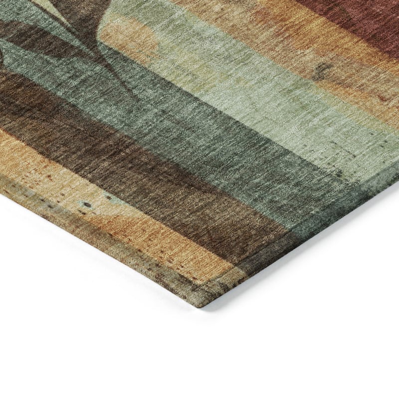 HomeRoots Floral Transitional Rectangle Outdoor Rug