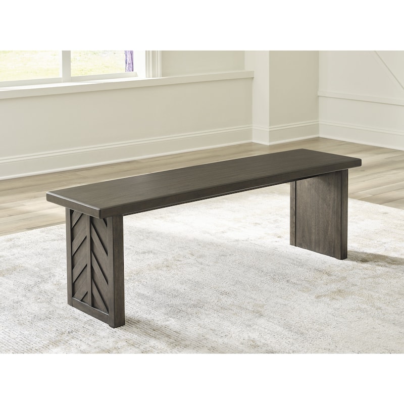 Signature Design by Ashley Arkenton Gray/Brown Dining Table and 2 Chairs and 2 Benches