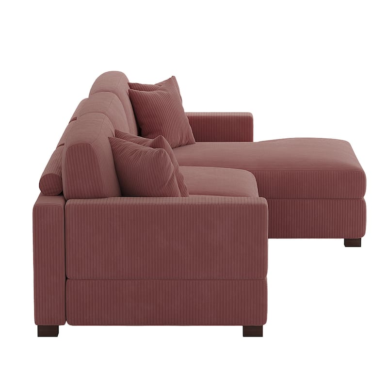 Oversized L-shaped Modular Sectional Sofa with Chaise Lounge