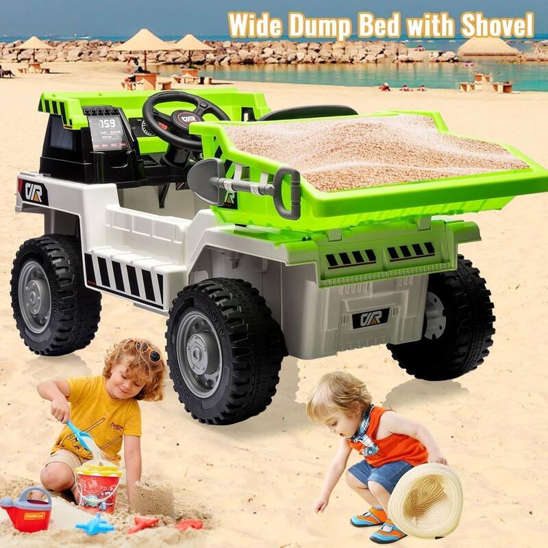 Ride On Dump Truck, 4 Wheeler Toy, Ride On Toys for Kids,12V Ride On Car with Remote Control