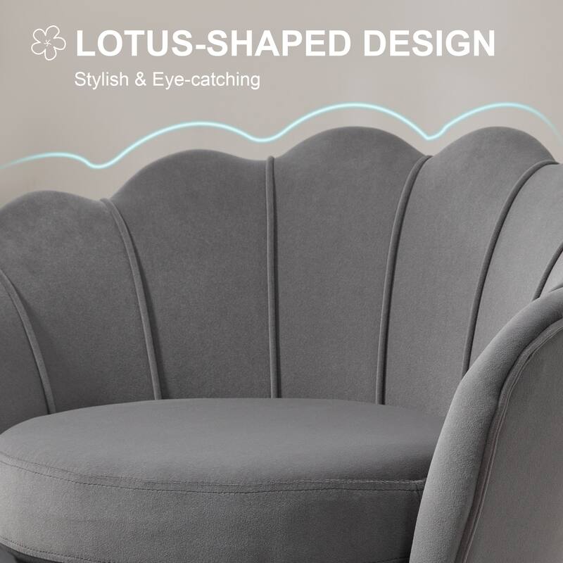 Velvet-touch Fabric Accent Chair