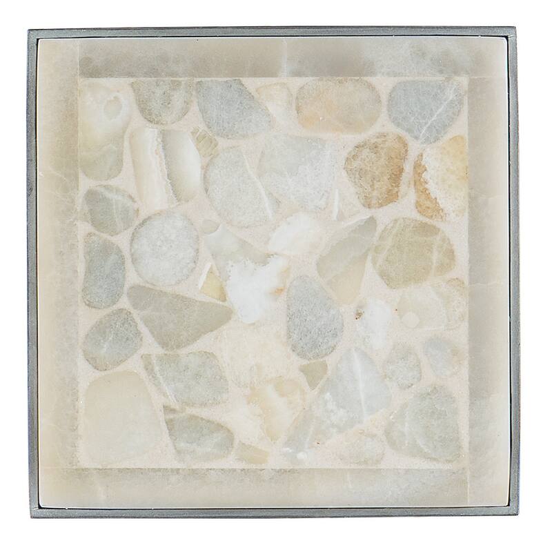 Hooker Furniture 5934-50001-00 Melange 12" Square Onyx and Steel End