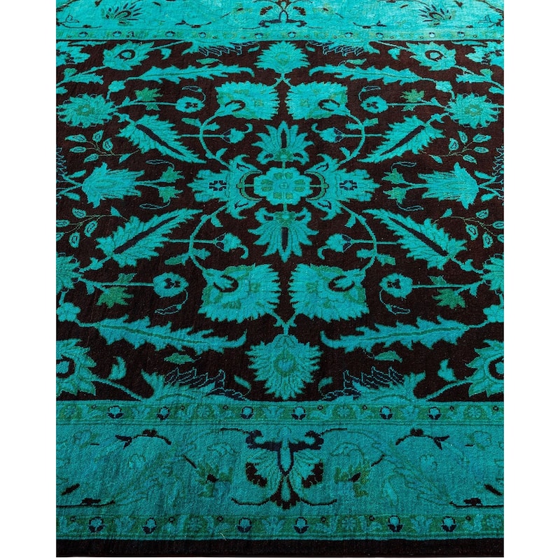 Overdyed, One-of-a-Kind Hand-Knotted Area Rug - Blue - 4' 3" x 6' 3"