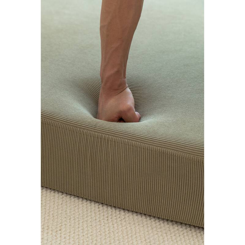 47.63" Corduroy 2-Seater Sleeper Sofa, Floor Mattress and Backrest