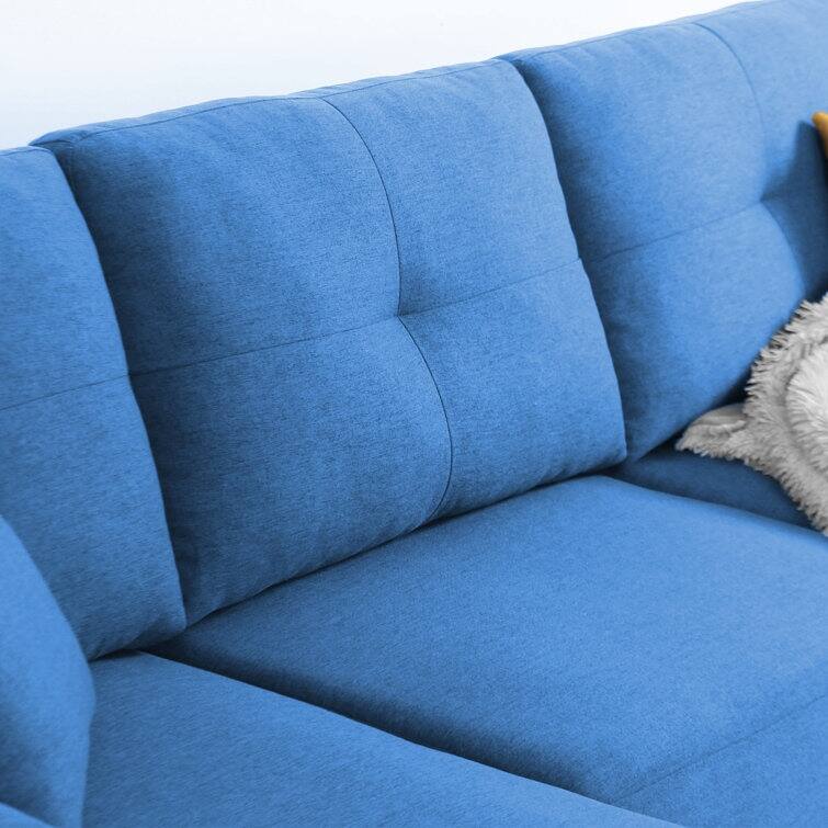 DENOSEN Modern L-shape Fabric Sectional Sofa and Chaise