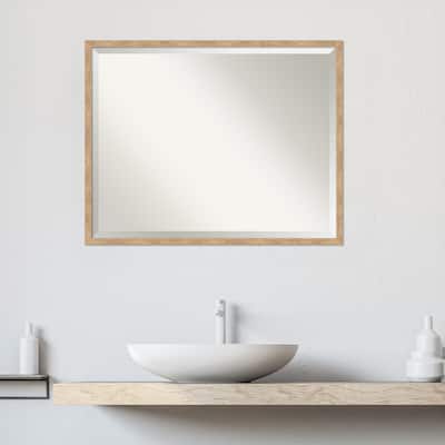 Imprint Beveled Wood Framed Bathroom Vanity Wall Mirror