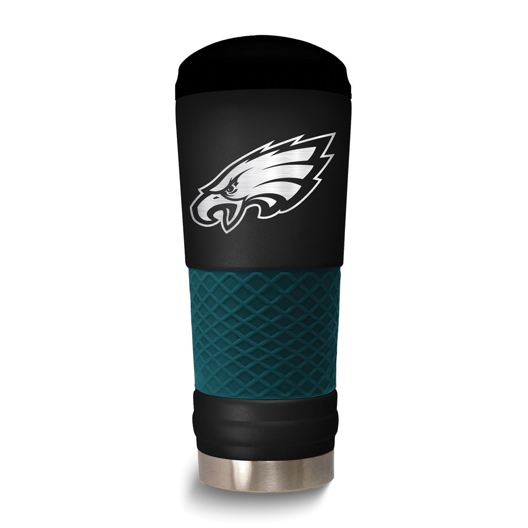 NFL Philadelphia Eagles Stainless Steel Silicone Grip 24 oz. Draft Tumbler with Lid - Silver - Single