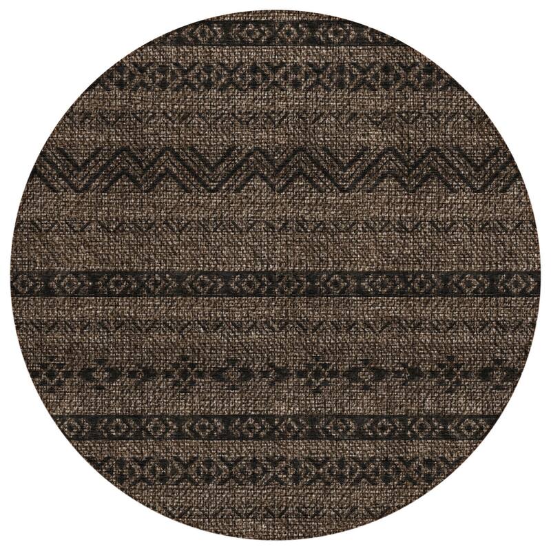 HomeRoots Southwestern Transitional Rectangle Outdoor Rug