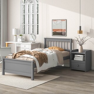 Twin Bed with a Nightstand - Bed Bath &amp; Beyond - 37765162