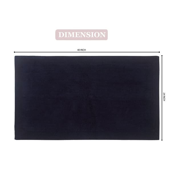 dimension image slide 22 of 50, Home Weavers Luxury Collection 100% Cotton Reversible Bathroom Washable Rug Soft and Absorbent bath Rug Non Slip