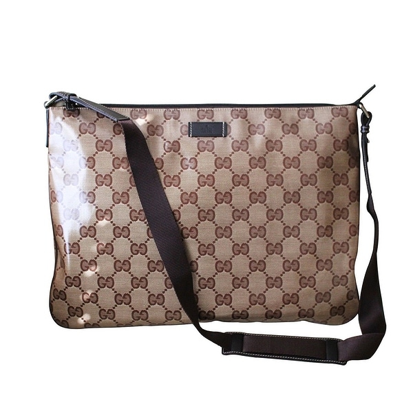 Shop Gucci Unisex Crystal GG Fabric Laptop Sling Messenger Bag 278301 - One size - Free Shipping ...