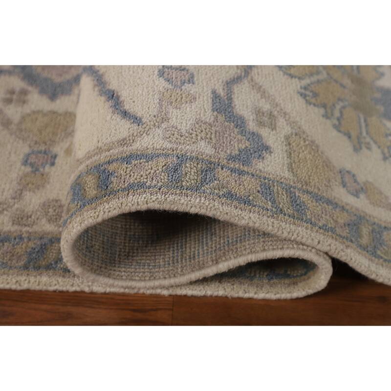 All-Over Oushak Oriental Square Area Rug Handmade Wool Carpet - 7'10"x 7'11"