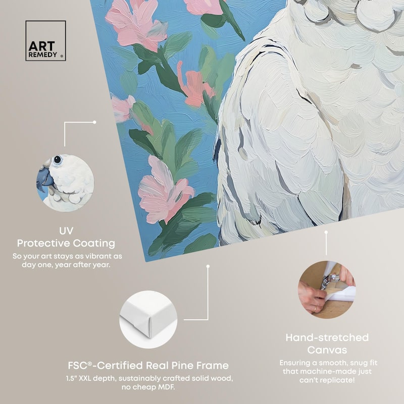 White Cockatoo I Canvas by Art Remedy, Gallery Wrapped