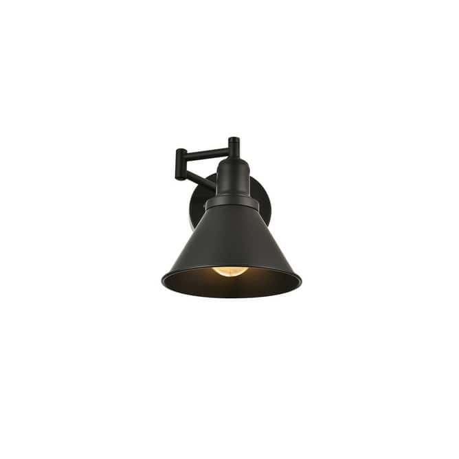 Elegant Lighting LD7326W7 Varden 8" Tall Bathroom Sconce - Black