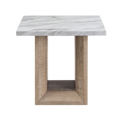 Exquisite Marble End Table with Stylish Pedestal Base for Modern Interiors