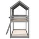 preview thumbnail 23 of 22, Twin Over Twin Bunk Bed Loft Bed with Roof, Window, Guardrail, Ladder for Kids, Teens, Girls, Boys Multi-Child Families