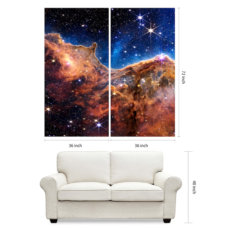 Empire Art Direct the Carina Nebula AB Printed Tempered Glass Wall Art - Multi-Color