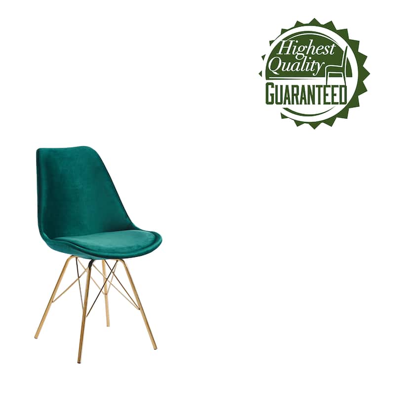 Porthos Home Alia Dining Chairs Set Of 2, Velvet And Gold Chrome Legs