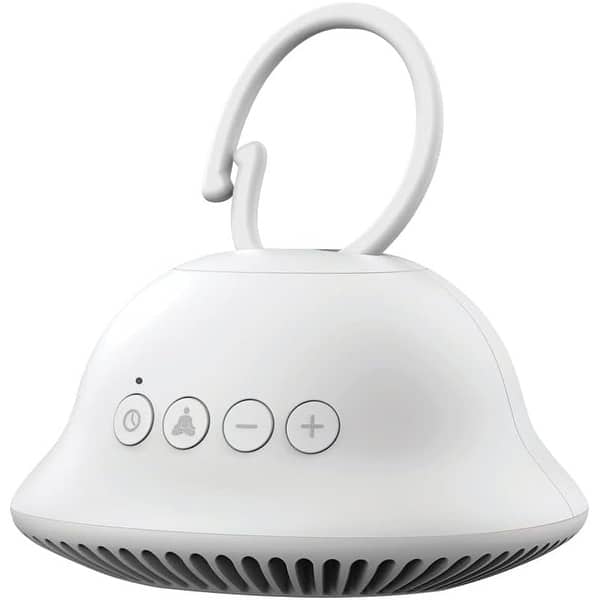 slide 2 of 7, Homedics MyBaby SoundSpa® On‑The‑Go Portable Baby Sound Machine | 4 Sounds • Clip‑On & Travel‑Ready • AAA Battery Powered