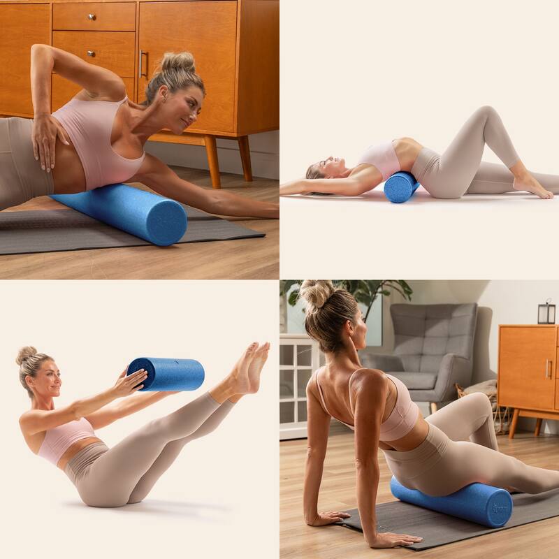 Sunny Health & Fitness High-Density Foam Roller 12" to 36" - Blue