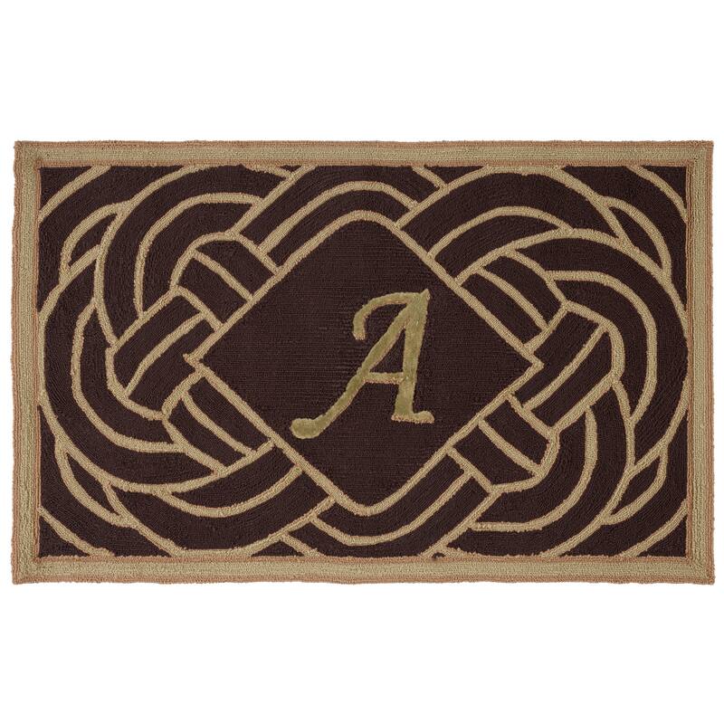 SAFAVIEH Hand-hooked Monogram Radica M Chocolate Rug