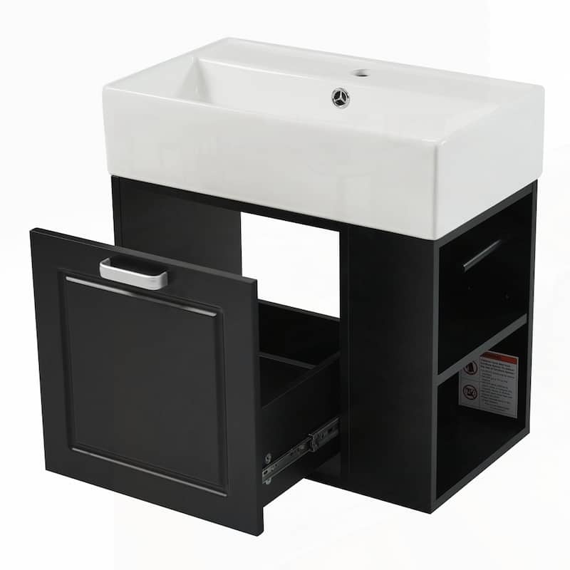 21.8 inch Wall Mounted Floating Cabinet Bathroom Vanity with Sink