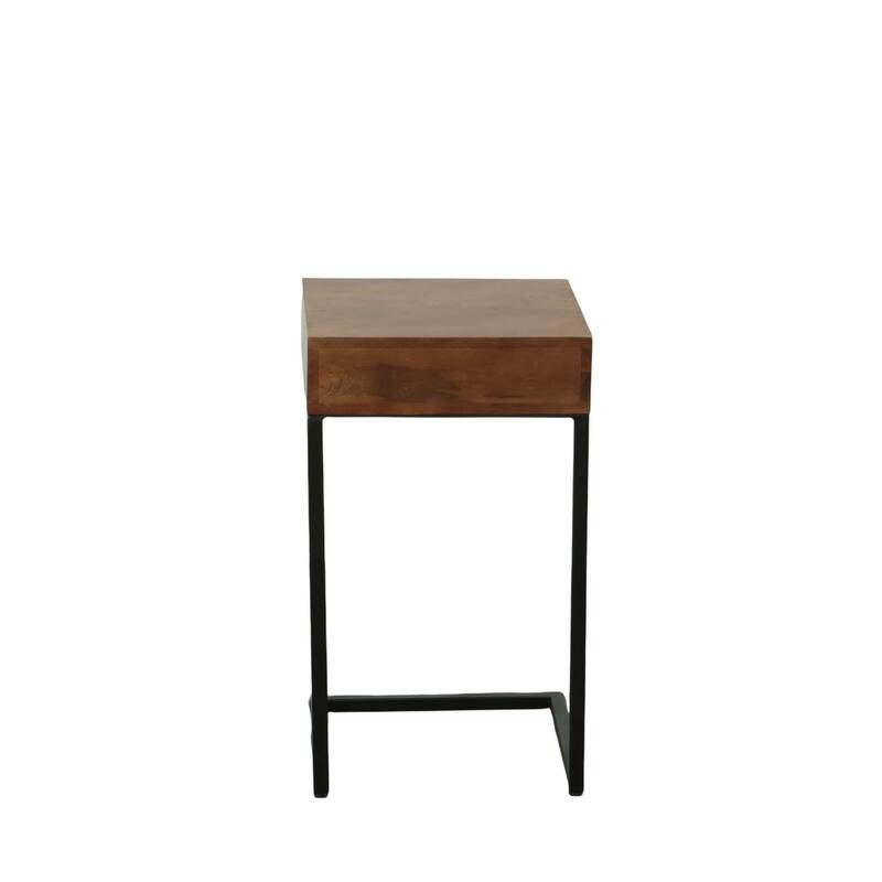 Cubby Side Accent Table - 24" - Chestnut Finish